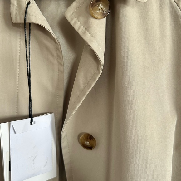 NWT MARELLA Light Beige Trench Coat with Button Front - Picture 7 of 10